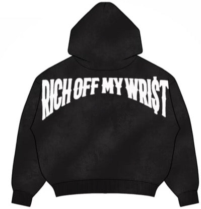 RSMW BLACK "RICH OFF MY WRI$T" HOODIE